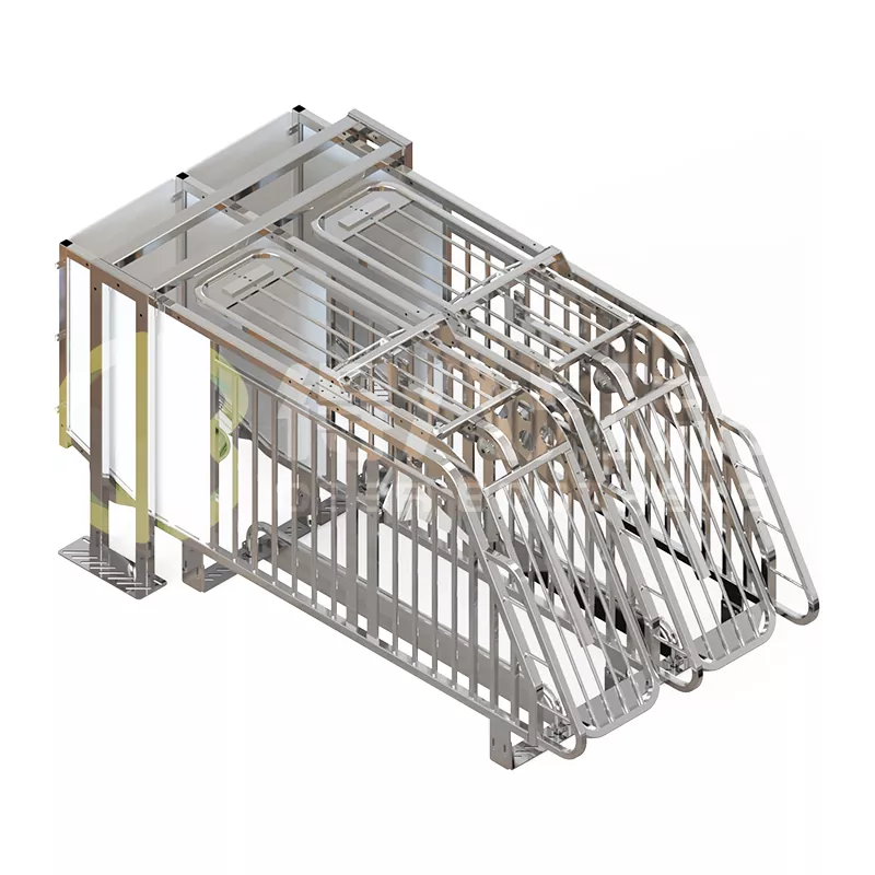 लंबे स्पैनिश फ्री-एक्सेस सुअर स्टॉल